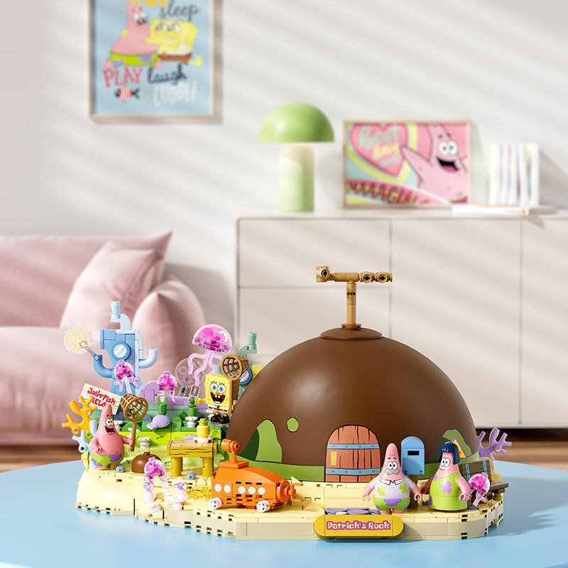 Kids First Education - Spongebob Patrick Star Rock House Bouwstenen