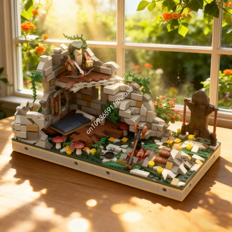 Kids Hunter Education - 1129pcs MOC Dwergjager zijn kamp het