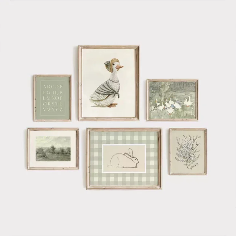 Kids Educational Resources - Groene Boheemse kinderkamer galerij muurposter salie