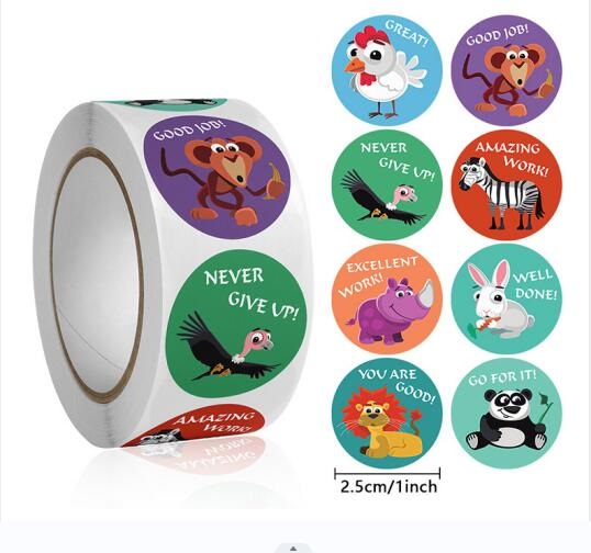 Kids Education Motivation - Leuke dierenleerstickers 50-500 stuks kinderen beloningen