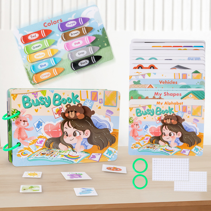 Kids First Education - Montessori Kinderen Drukke Boek Mijn Eerste