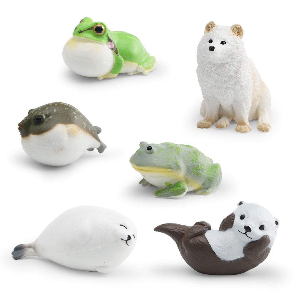 Kids First Education - Realistische Wilde Dierenfiguren Regenkikker Otter Zeehond