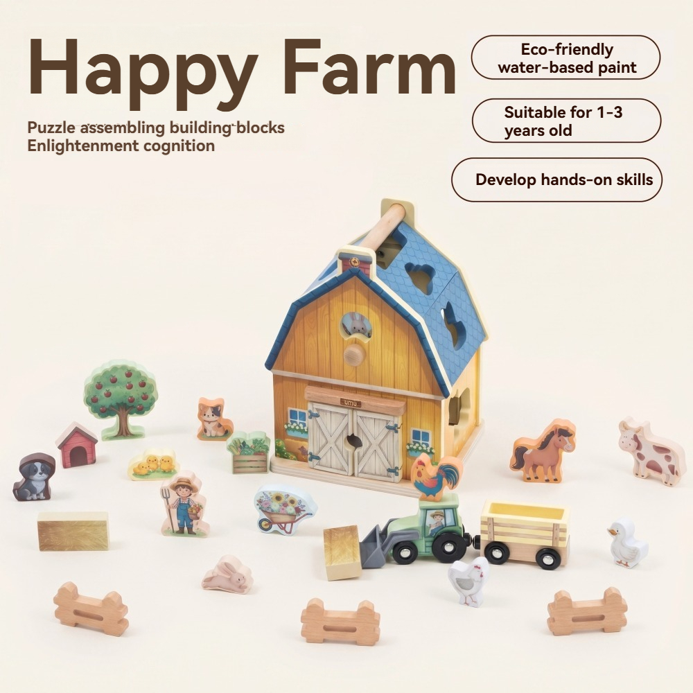 Houten Happy Farm Speelset met - Happy Kids Education recensie en prijs