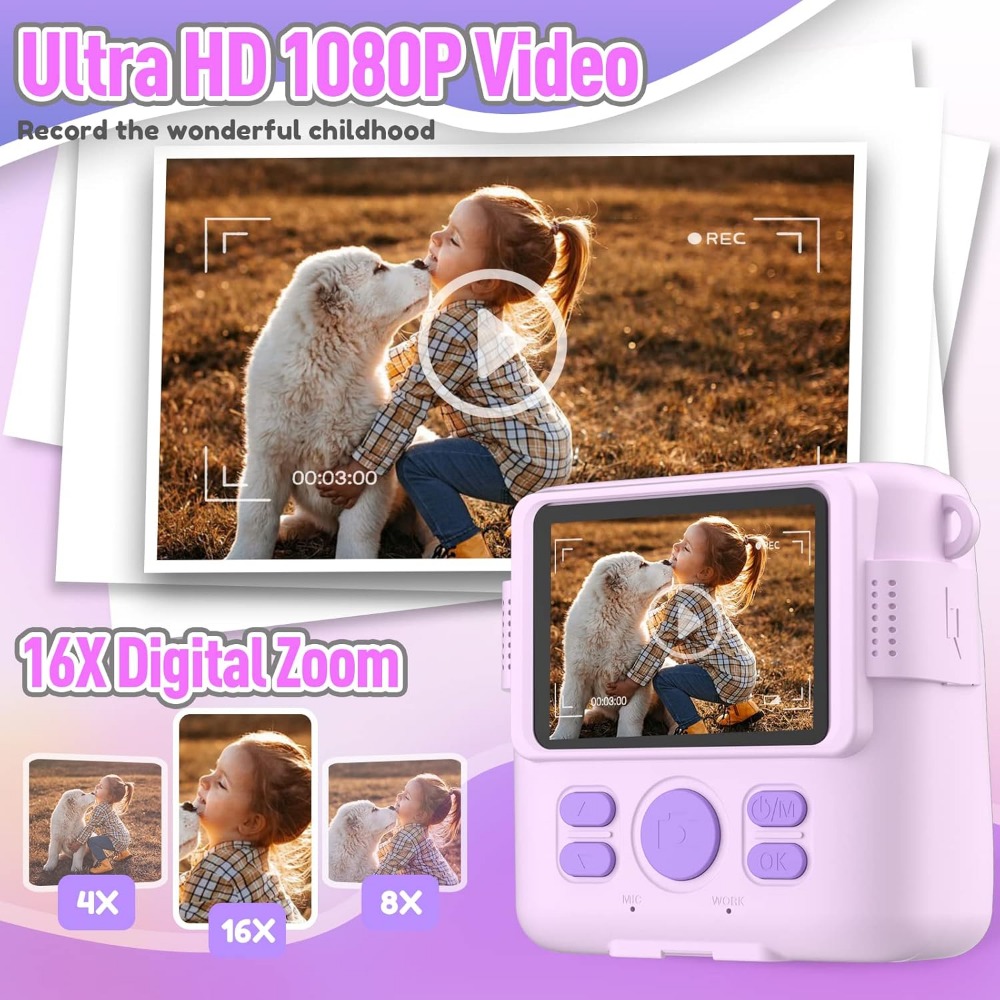 Instant Print Camera voor kind - Kids Educational Videos recensie en prijs