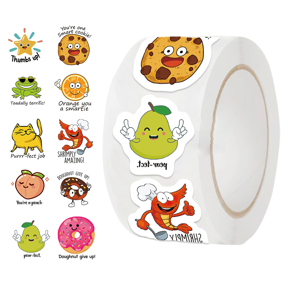500Pcs/Roll Kawaii Sticker Stu - Kids Education Motivation recensie en prijs